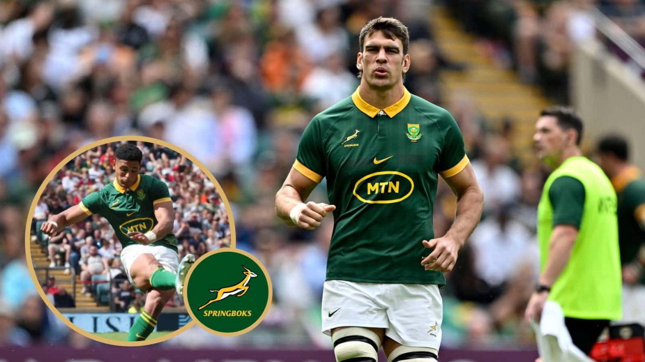 Springboks flanker Ben Jason Dickson and playmaker Sacha Feinberg-Mngomezulu