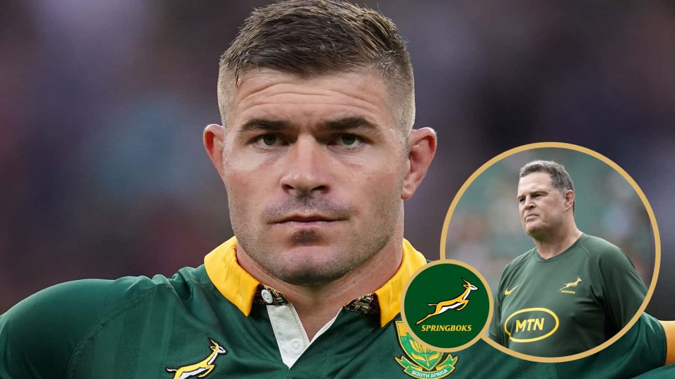 Springboks hooker Malcolm Marx and head coach Rassie Erasmus.