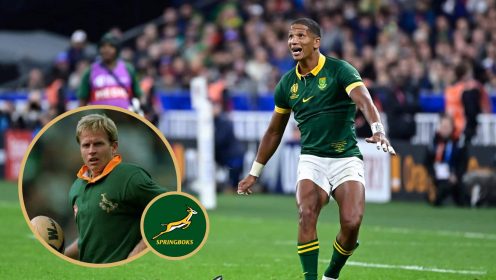 ‘Go chat to Naas Botha’ – Rassie Erasmus addresses Manie Libbok’s kicking woes