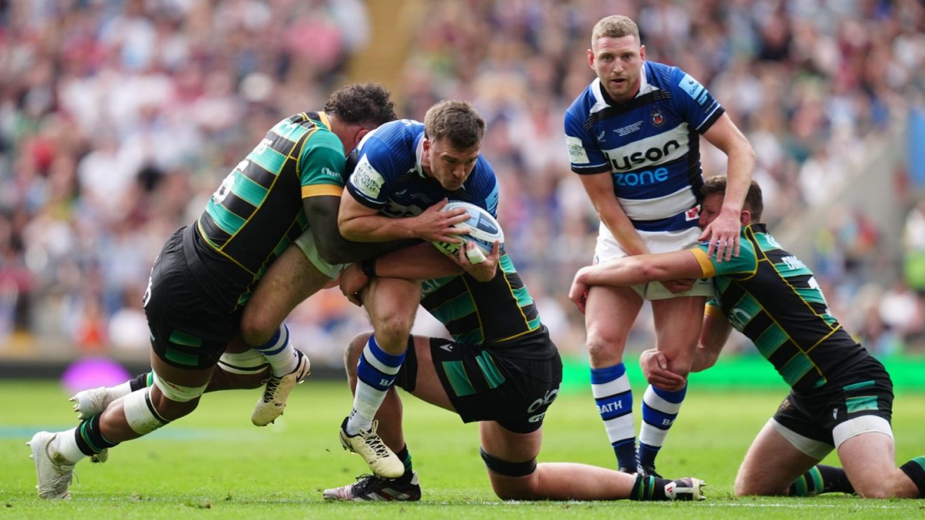 Northampton Saint v Bath in the 2023/2024 Premiership final.