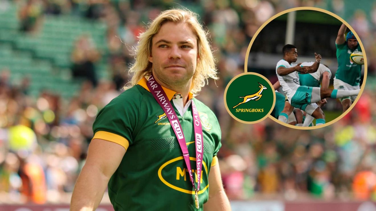 Springboks scrum-halves Faf de Klerk and Grant Williams.