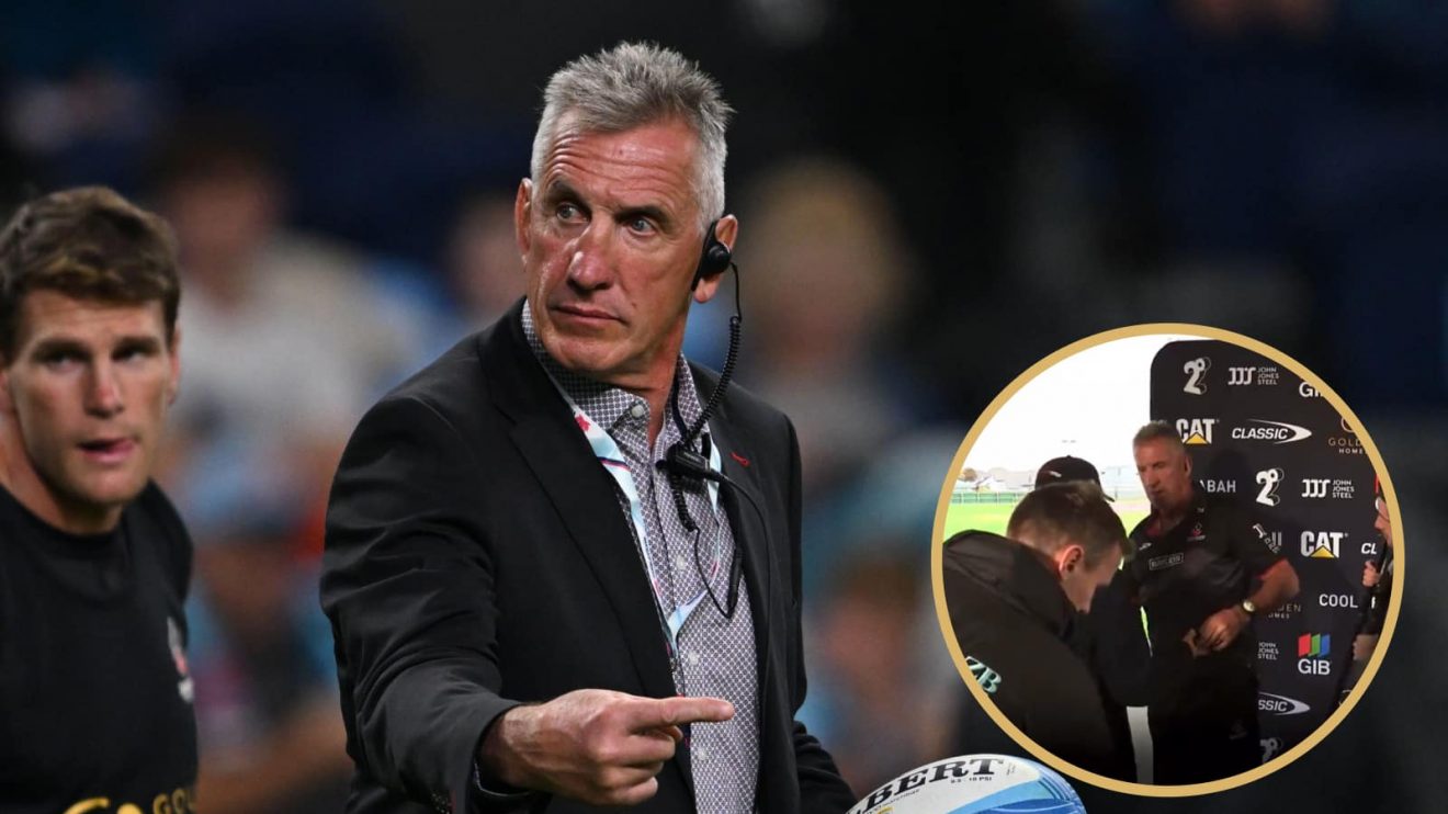 Crusaders head coach Rob Penney and his outburst aimed at journalist.
