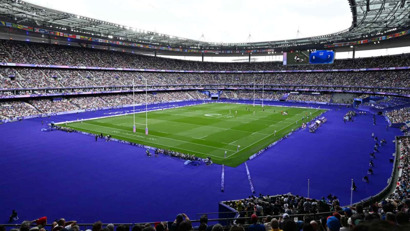 Rugby sevens at the Stade de France during the 2024 Paris Olympics.