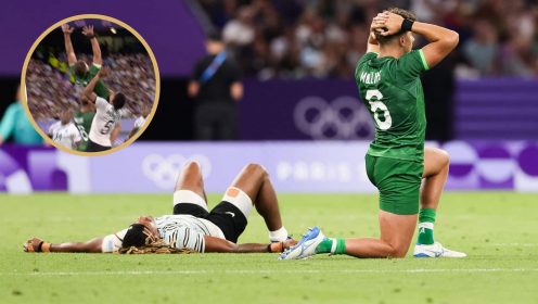 Ireland star left ‘speechless’ after controversial Fiji try ends Olympic dream