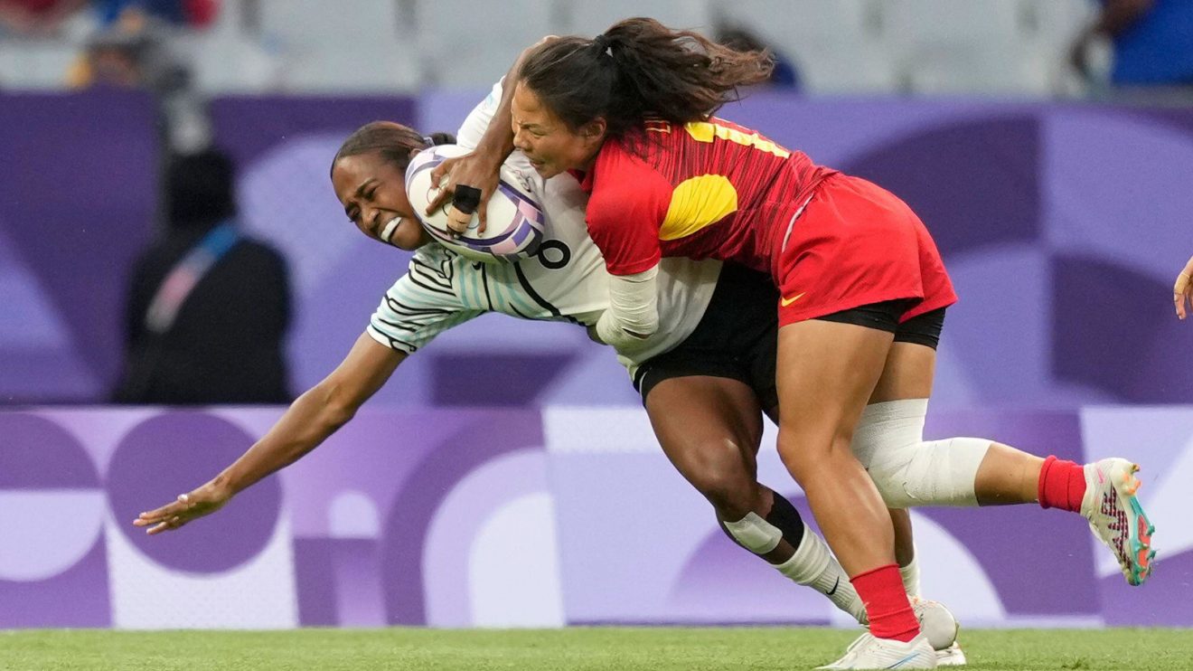 China stunned Fiji on Day One of the women's Rugby Sevens.