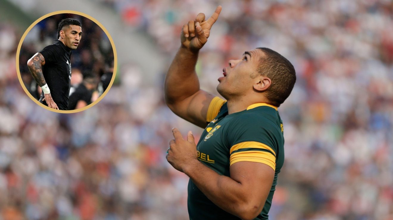 Split with Springboks legend Bryan Habana and All Black Rieko Ioane.