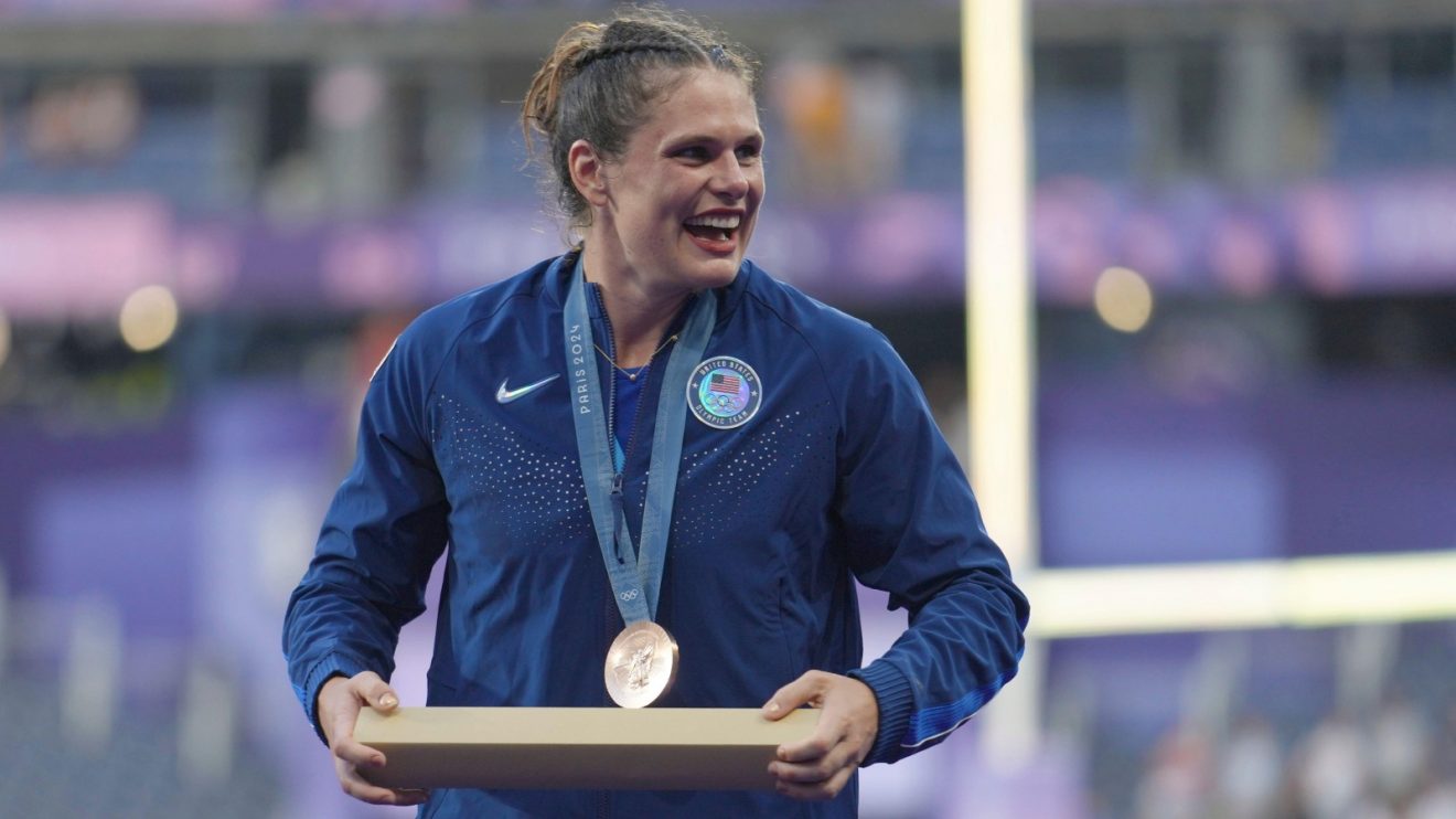 USA star Ilona Maher after receiving Olympic Bronze.