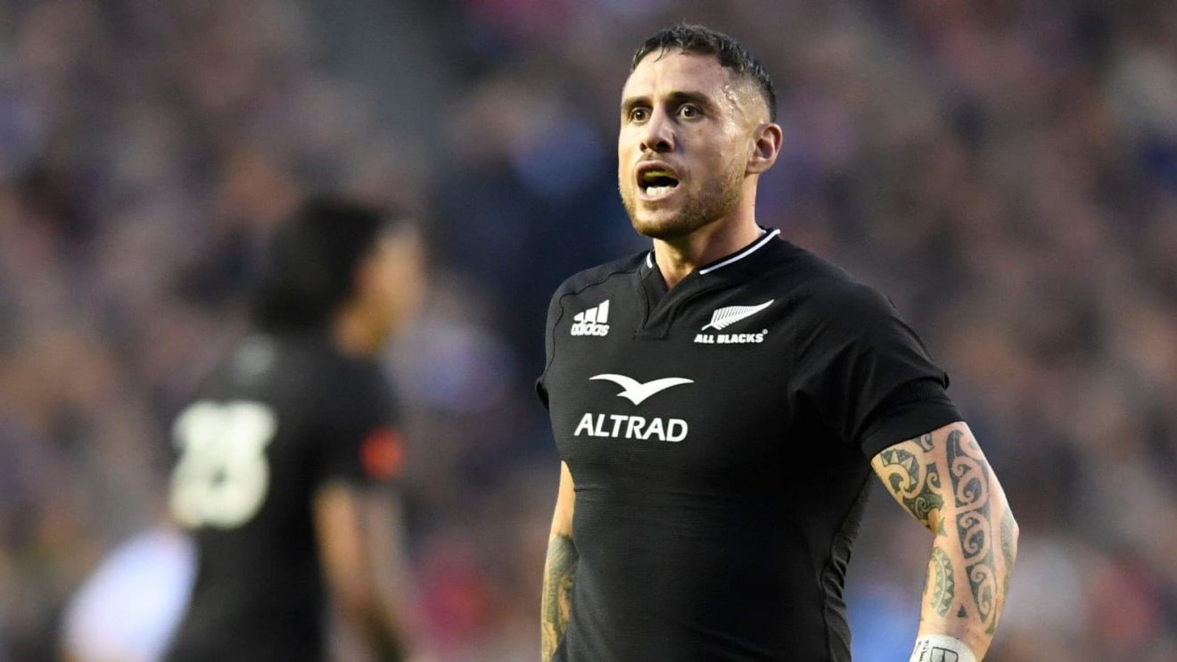 TJ Perenara in action for the All Blacks.