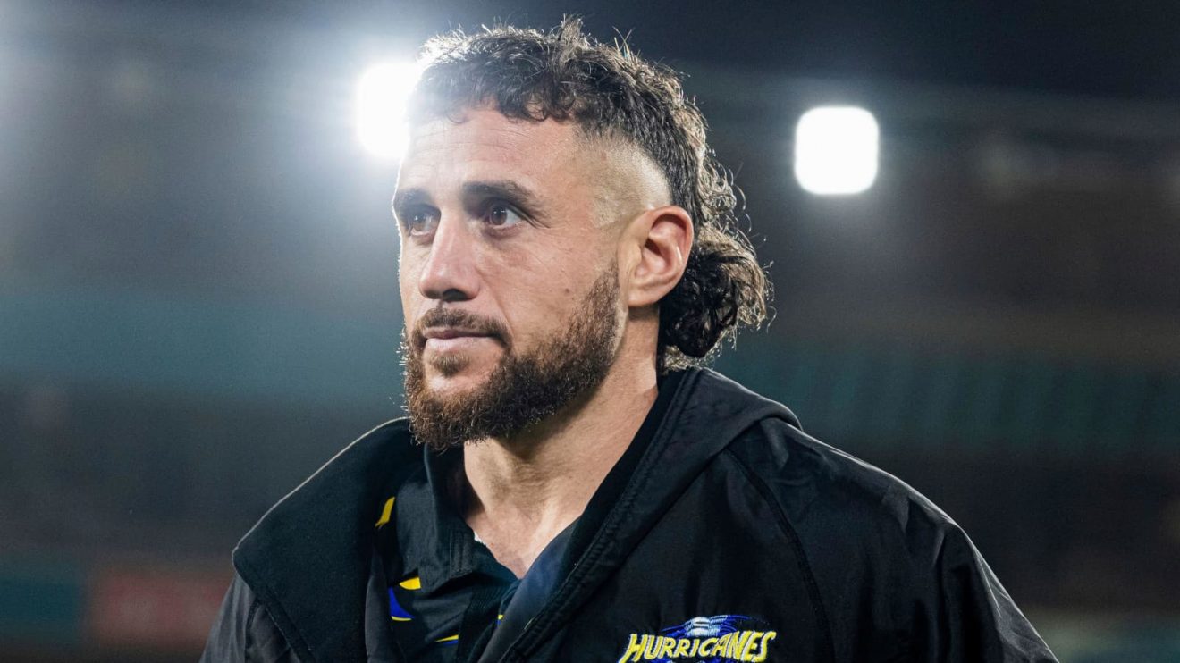 TJ Perenara during the 2024 Super Rugby Pacific season.