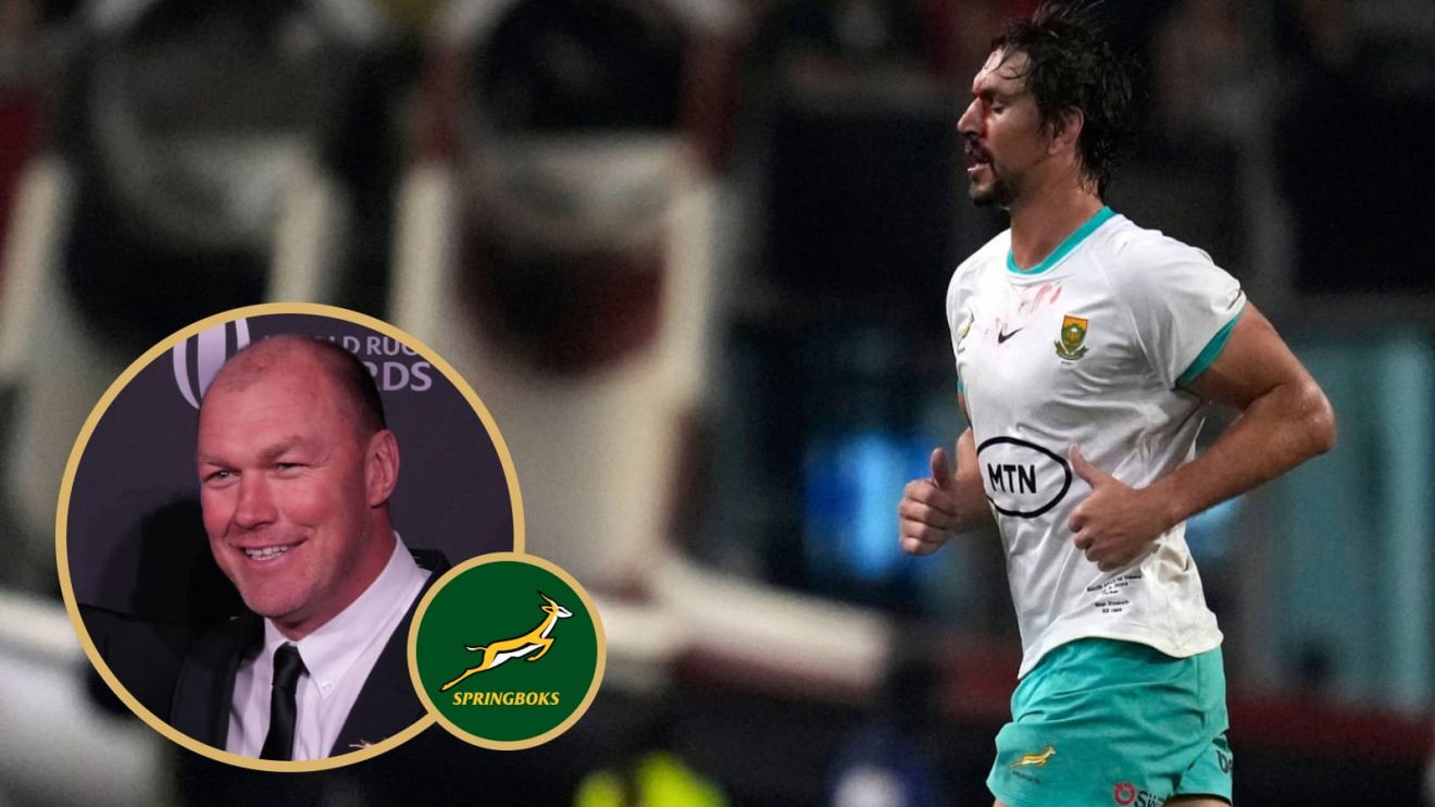 Springboks lock Eben Etzebeth and former back-row Schalk Burger.