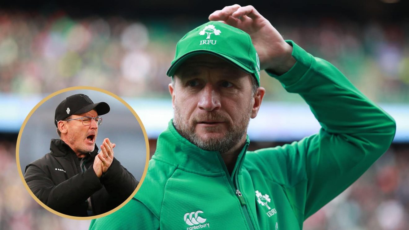 Ireland attack coach Mike Catt and new Waratahs head coach Dan McKellar.