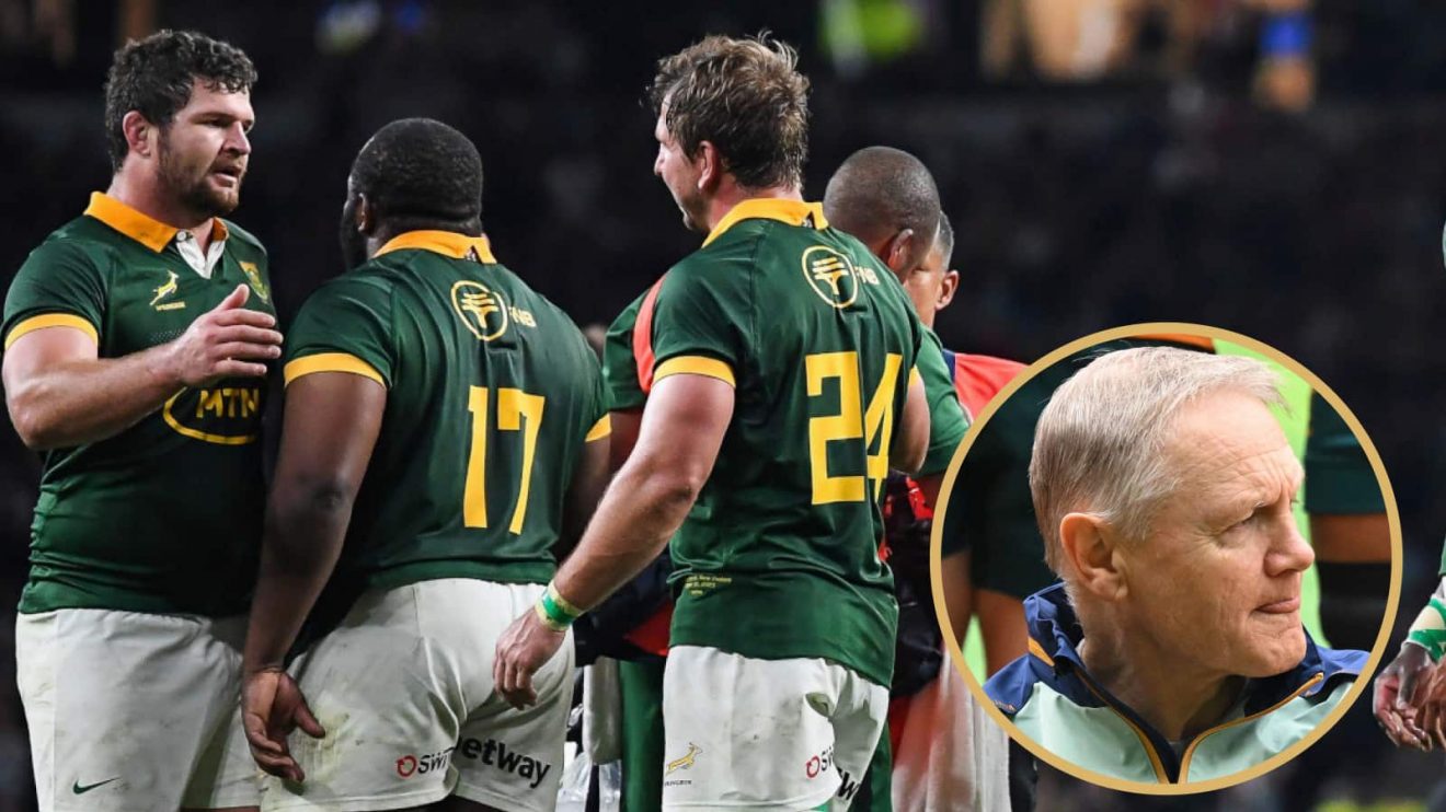 Springboks Bomb Squad and Wallabies head coach Joe Schmidt.
