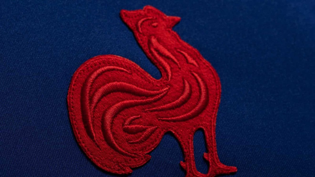 Close up of France national rugby union team jersey