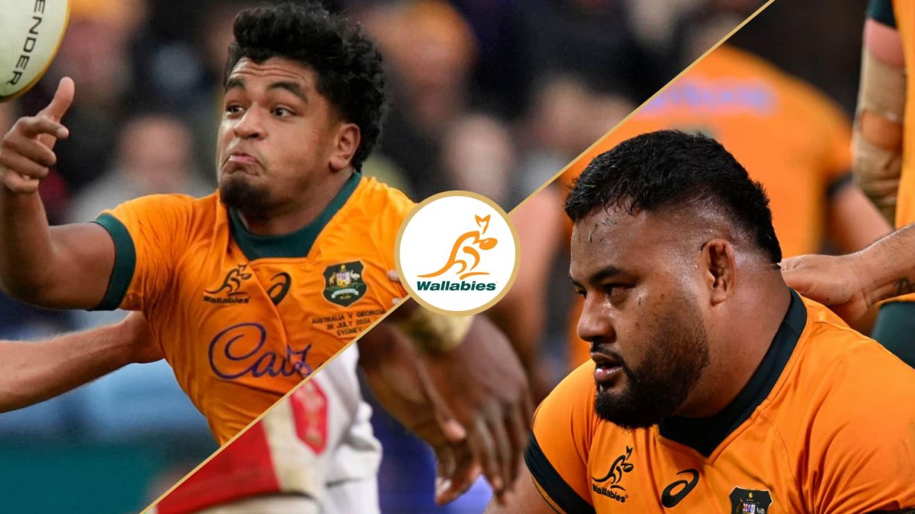 Wallabies props Isaac Kailea and Taniela Tupou.