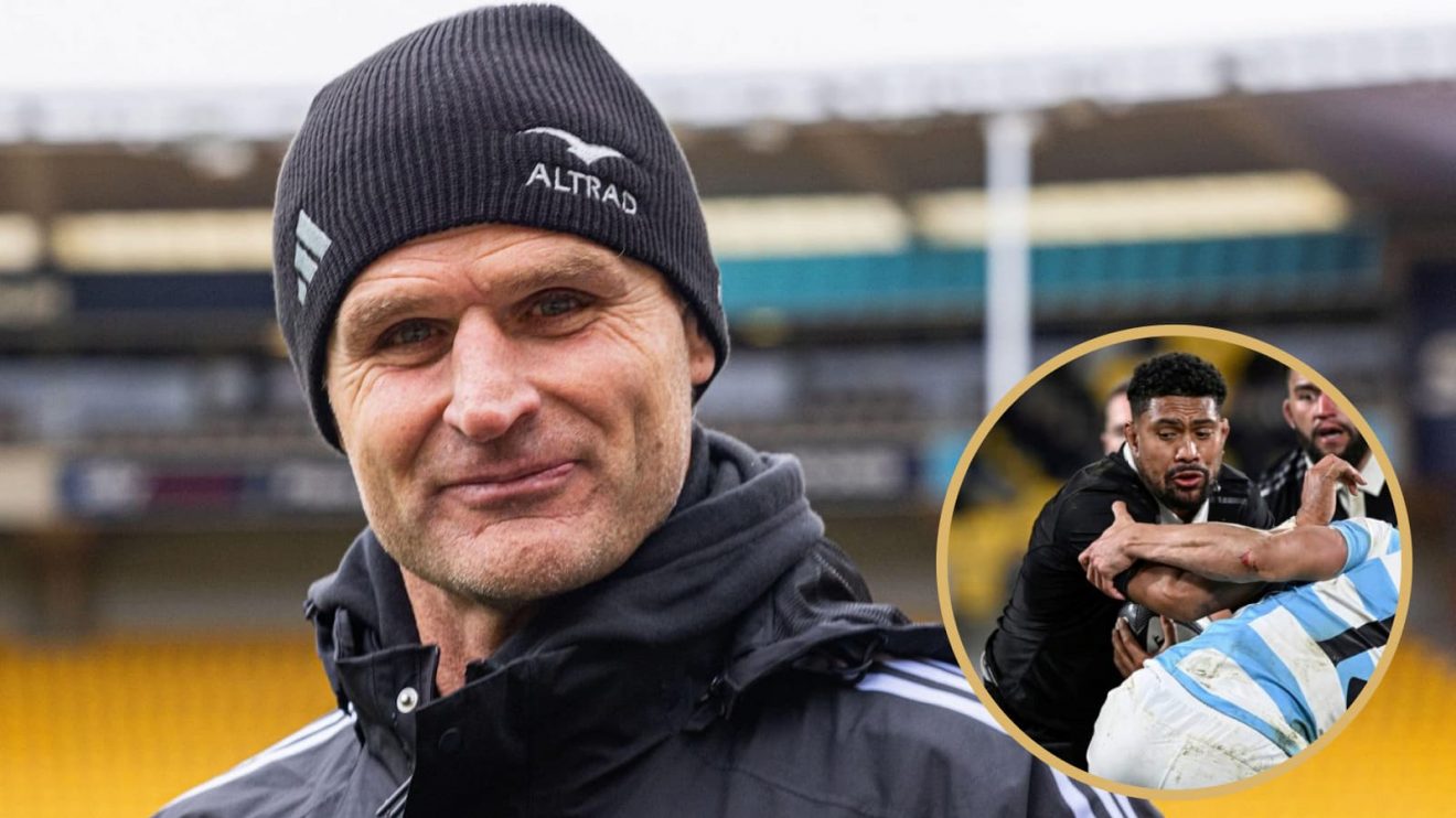 Scott Robertson reacts to All Blacks' loss to Argentina.