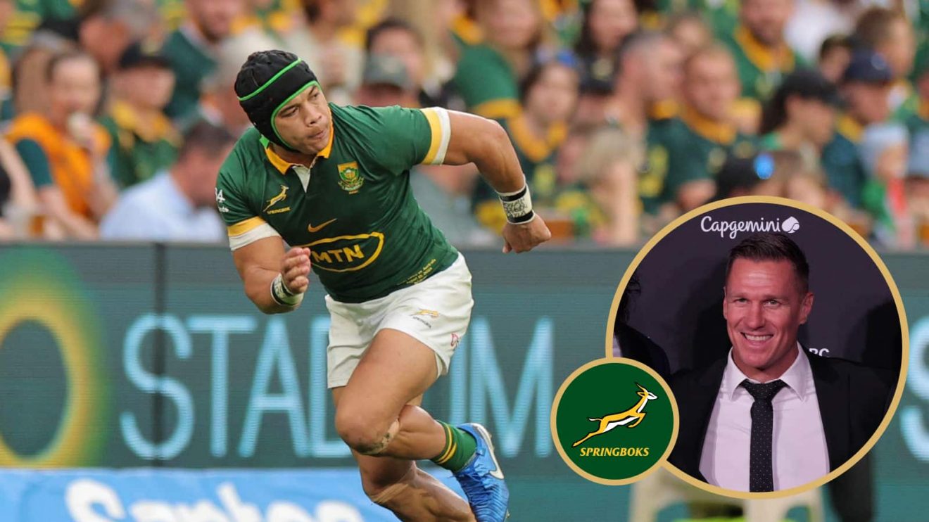 Springboks winger Cheslin Kolbe and ex-captain Jeande Villiers.