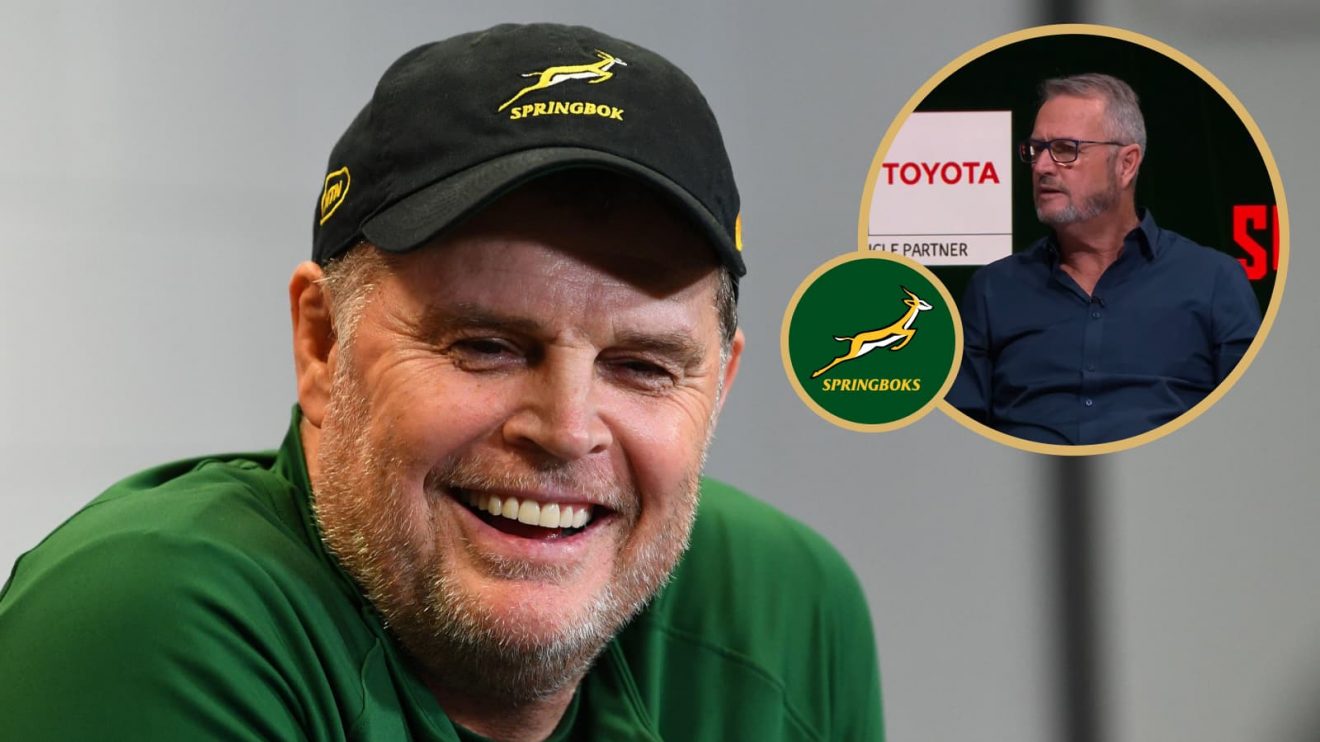 Springboks head coach Rassie Erasmus and former assistant Swys de Bruin.
