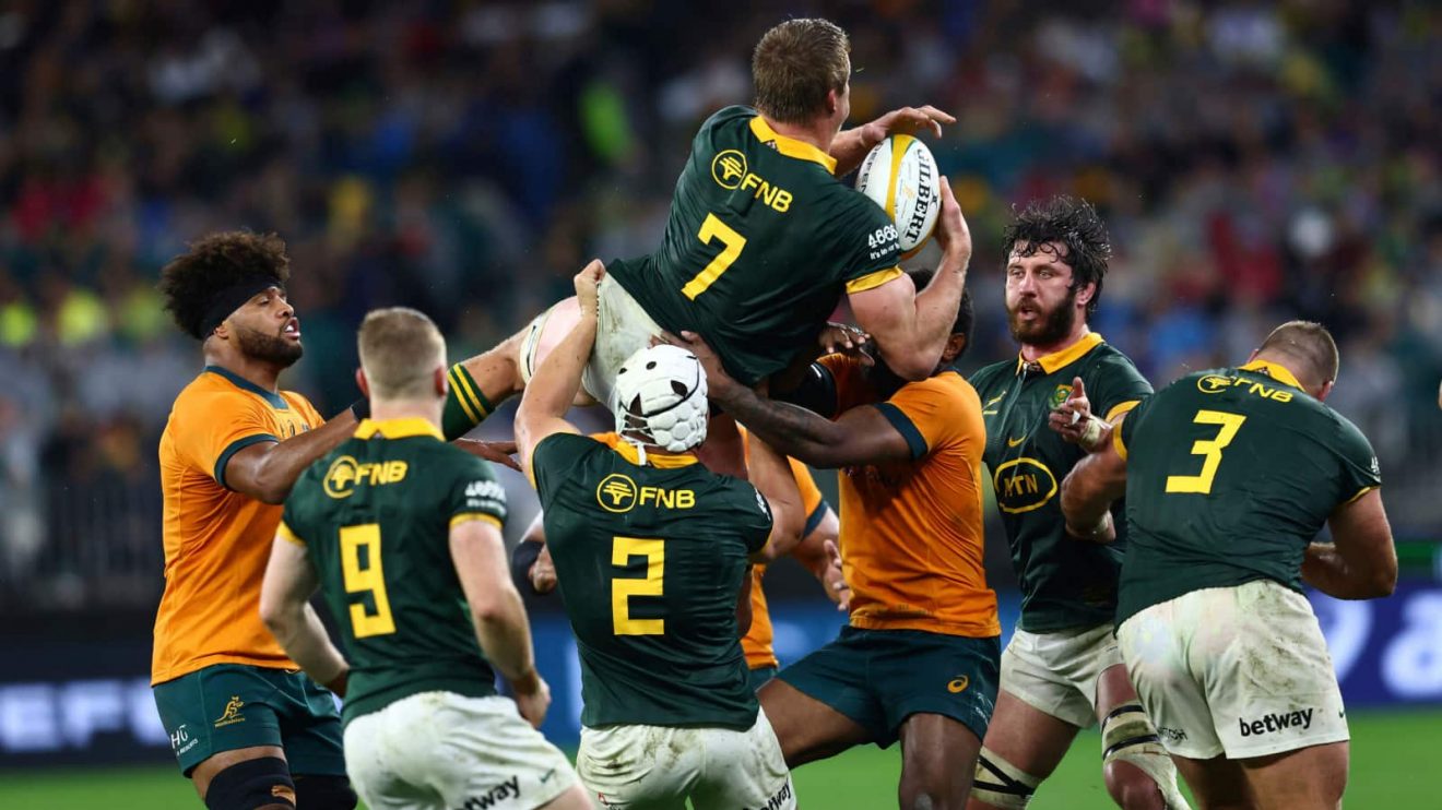South Africa taking on the Wallabies in second Rugby Championship Test of 2024.