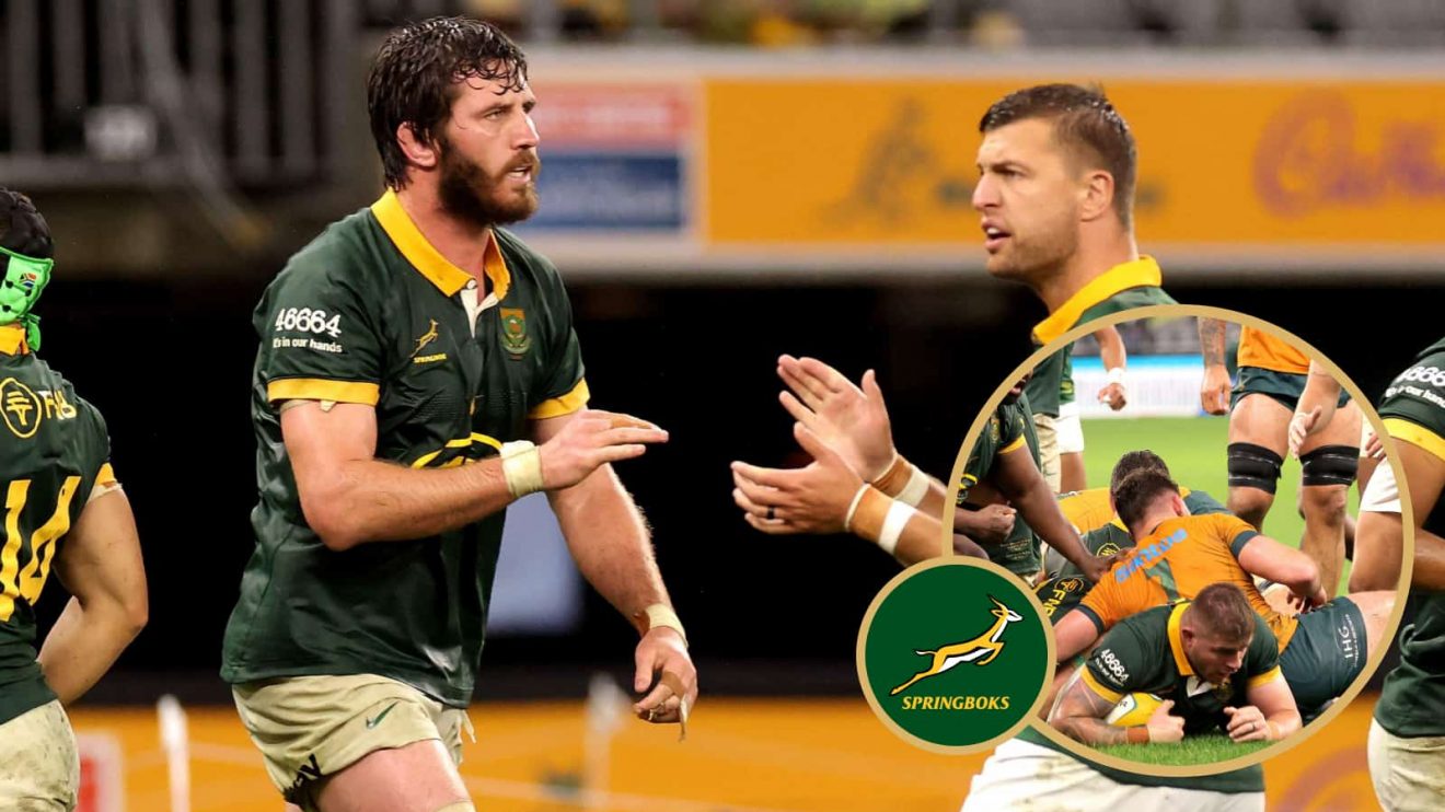 Springboks lock Ruan Nortje, fly-half Handre Pollard and hooker Malcolm Marx.