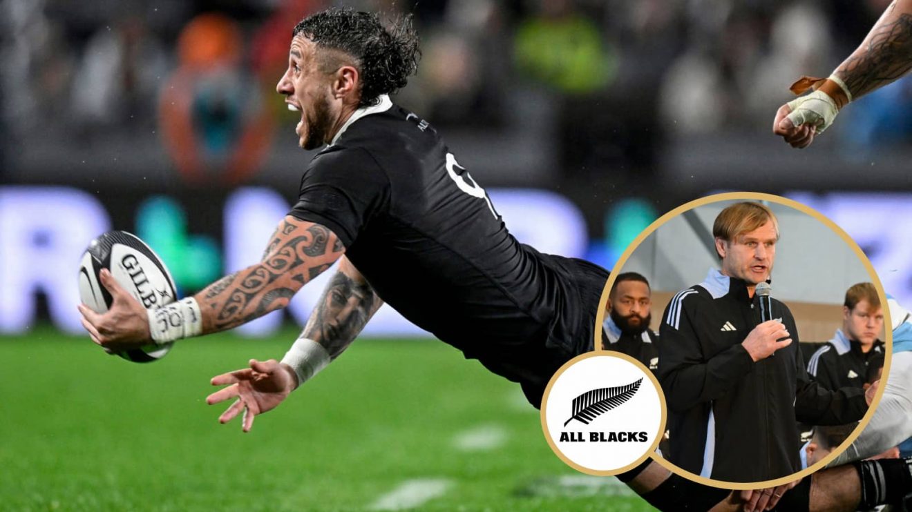All Blacks scrum-half TJ Perenara in action against Argentina and head coach Scott Robertson (inset).