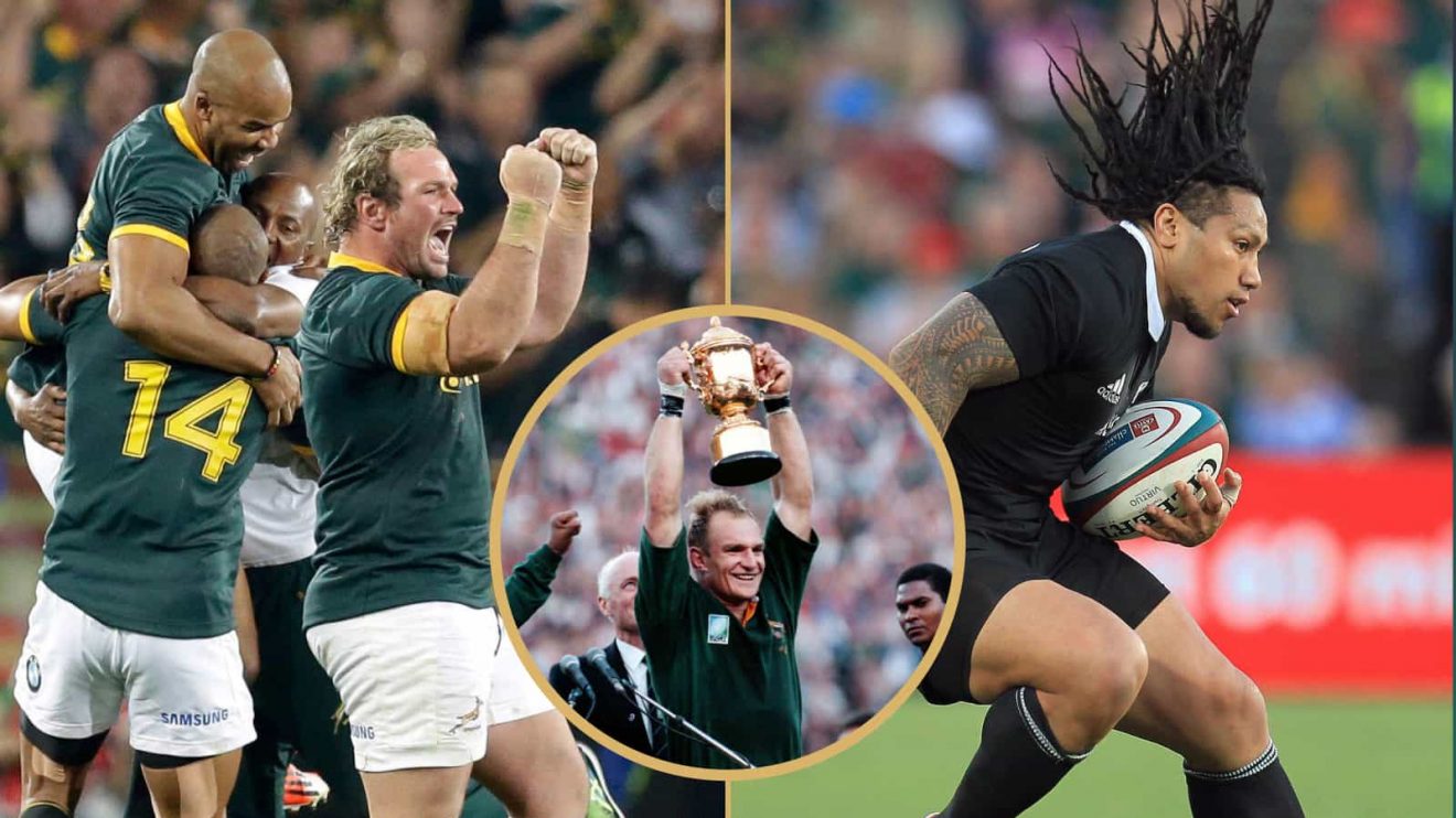 Images of the Springboks v All Blacks at Ellis Park.