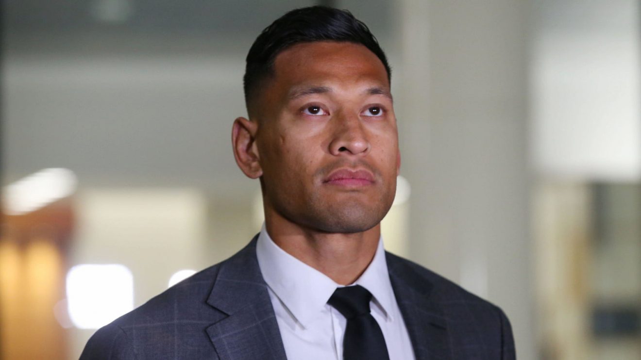 Israel Folau, former Wallabies full-back, in 2019.