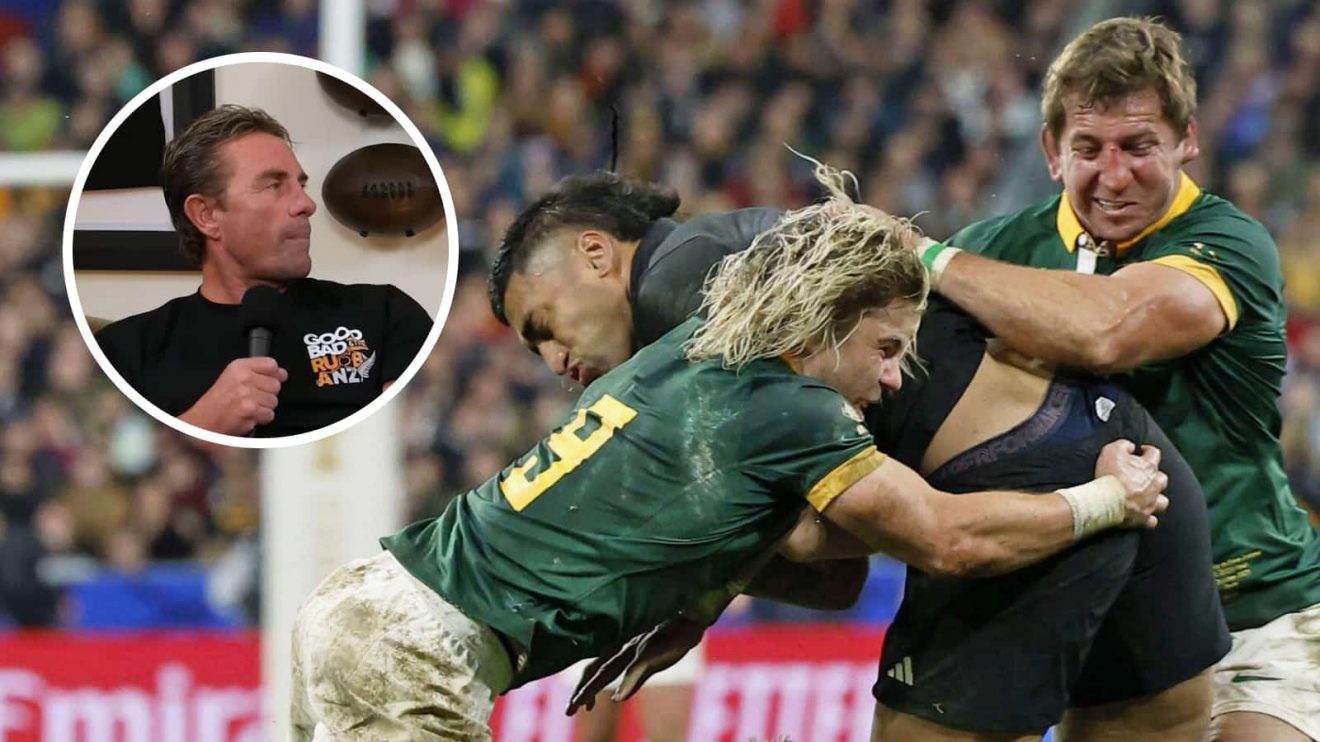 Springboks and All Blacks players and ex-New Zealand international Justin Marshall.