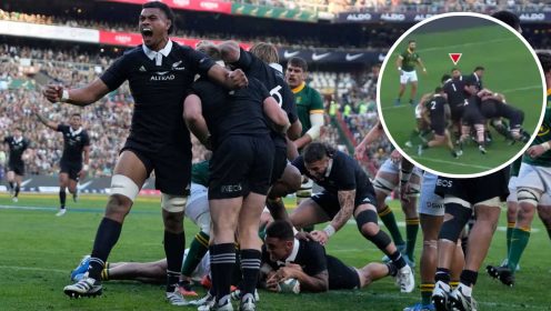 Law discussion: Should the All Blacks’ opening try have stood and did Aphelele Fassi deserve a card?