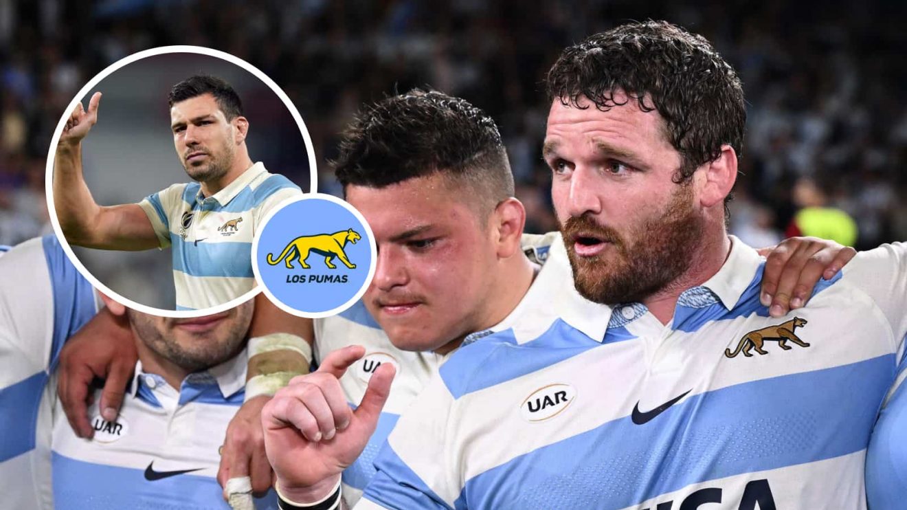 Argentina captain Julian Montoya and an insert of lock Guido Petti.