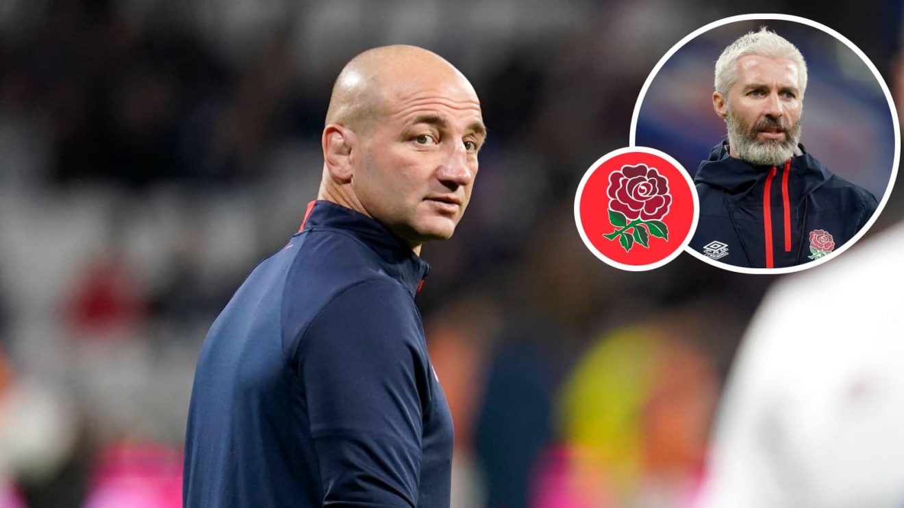England Rugby head coach Steve Borthwick and an insert of ex-assistant Aled Walters.