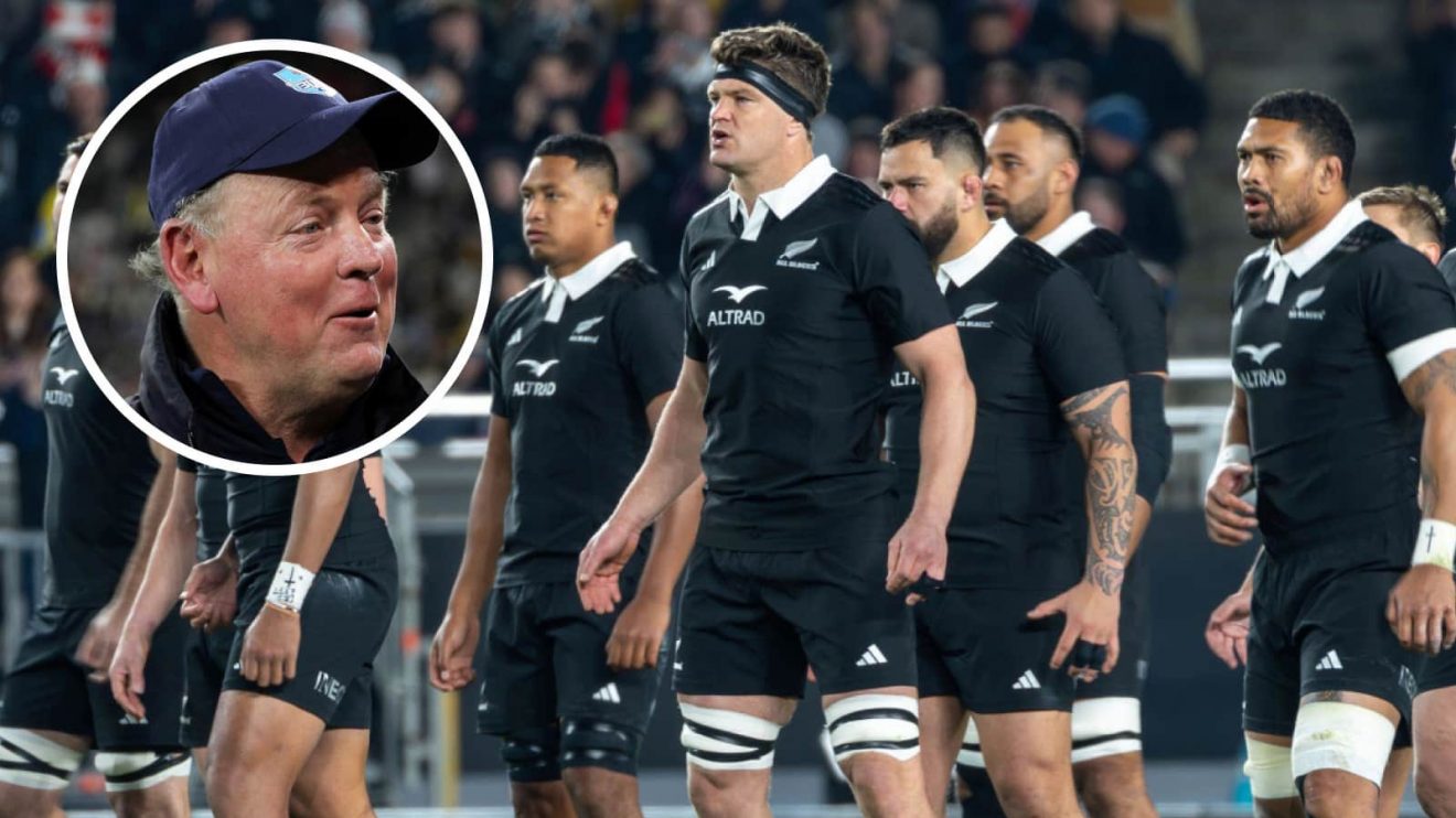 All Blacks players in 2024 and former Springboks head coach Jake White.