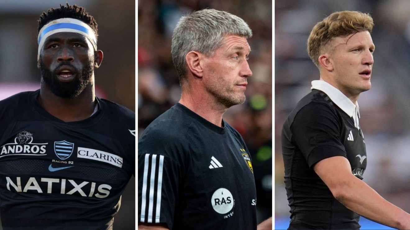 Springboks captain Siya Kolisi, La Rochelle boss Ronan O'Gara and All Blacks star Damian McKenzie.