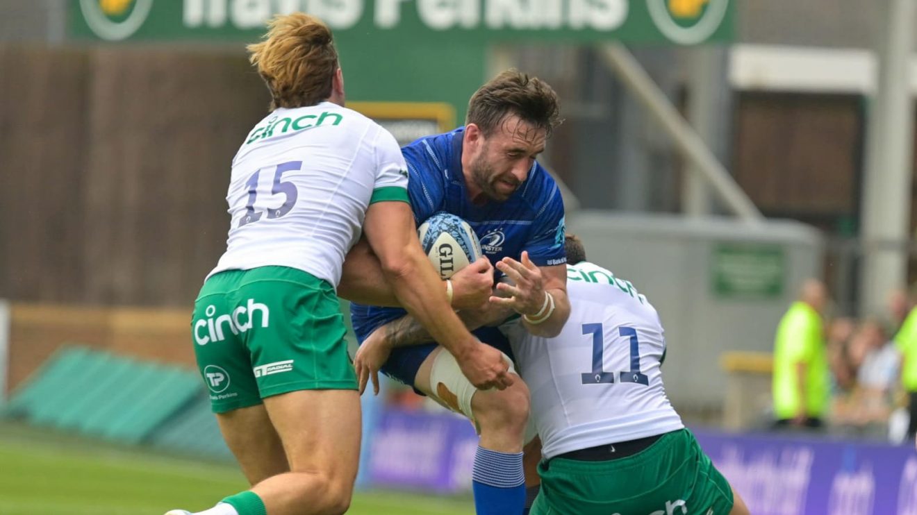 Leinster taking on Northampton Saints in 2024.