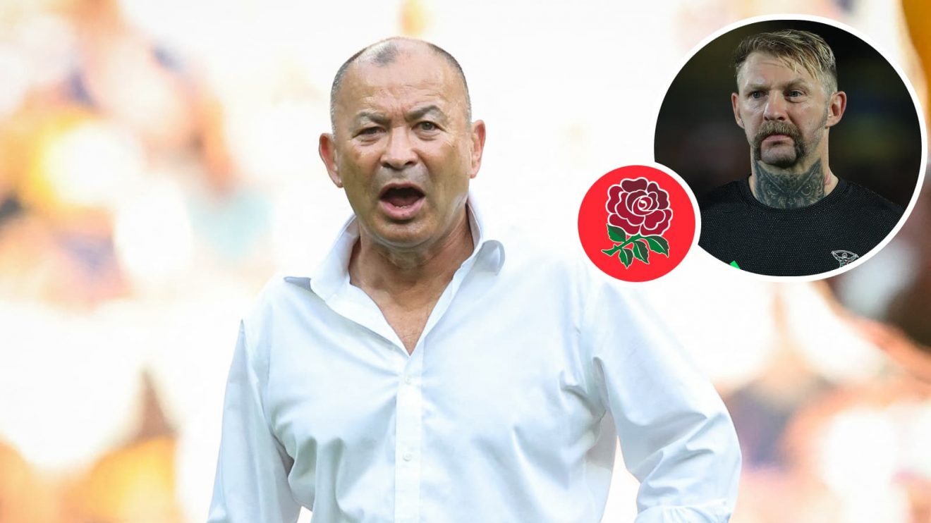 Ex-England head coach Eddie Jones and rugby league legend Sean Long.