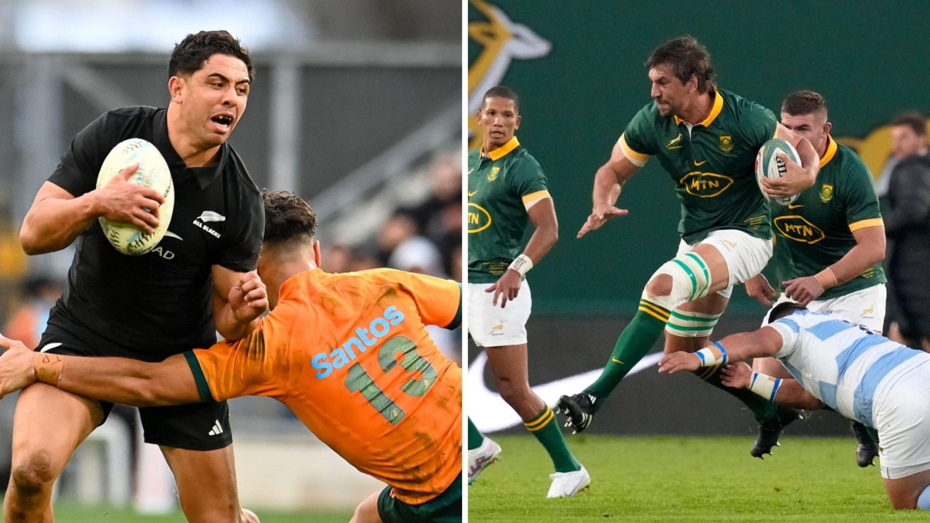 Split with All Blacks v Wallabies and Argentina v South Africa.