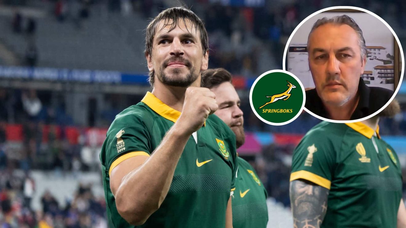 Springboks lock Eben Etzebeth and France great Olivier Roumat