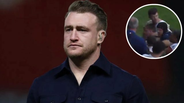 Stuart Hogg put in headlock by former Scotland team-mate after instigating mass brawl with ‘stupid’ Thomas Ramos incident