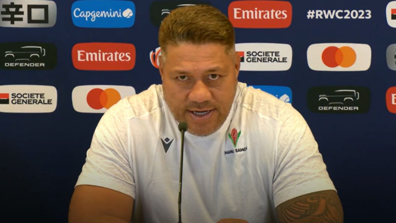 Samoa rugby head coach Mahonri Schwalger (