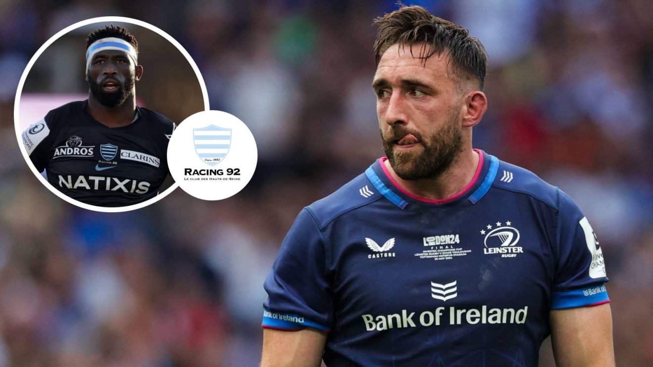 Ireland and Leinster forward Jack Conan and Springboks captain Siya Kolisi