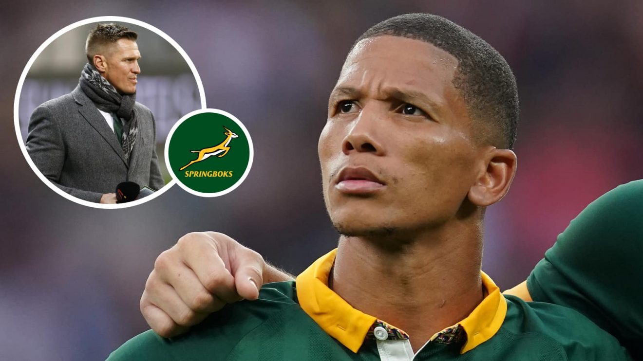 Springboks fly-half Manie Libbok and ex-bok Jean de Villiers