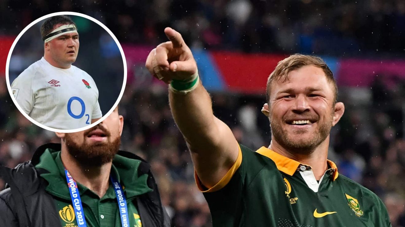 Ex-Springboks forward Duane Vermeulen and insert of England captain Jamie George.