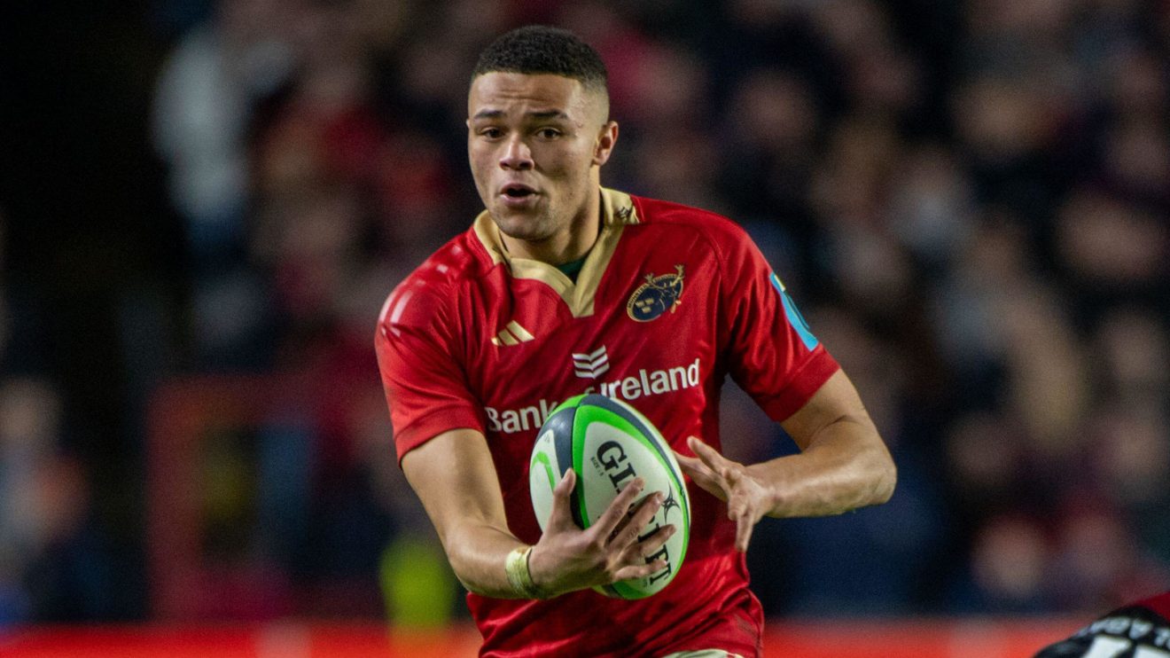 Shay McCarthy in action for Munster in 2024.