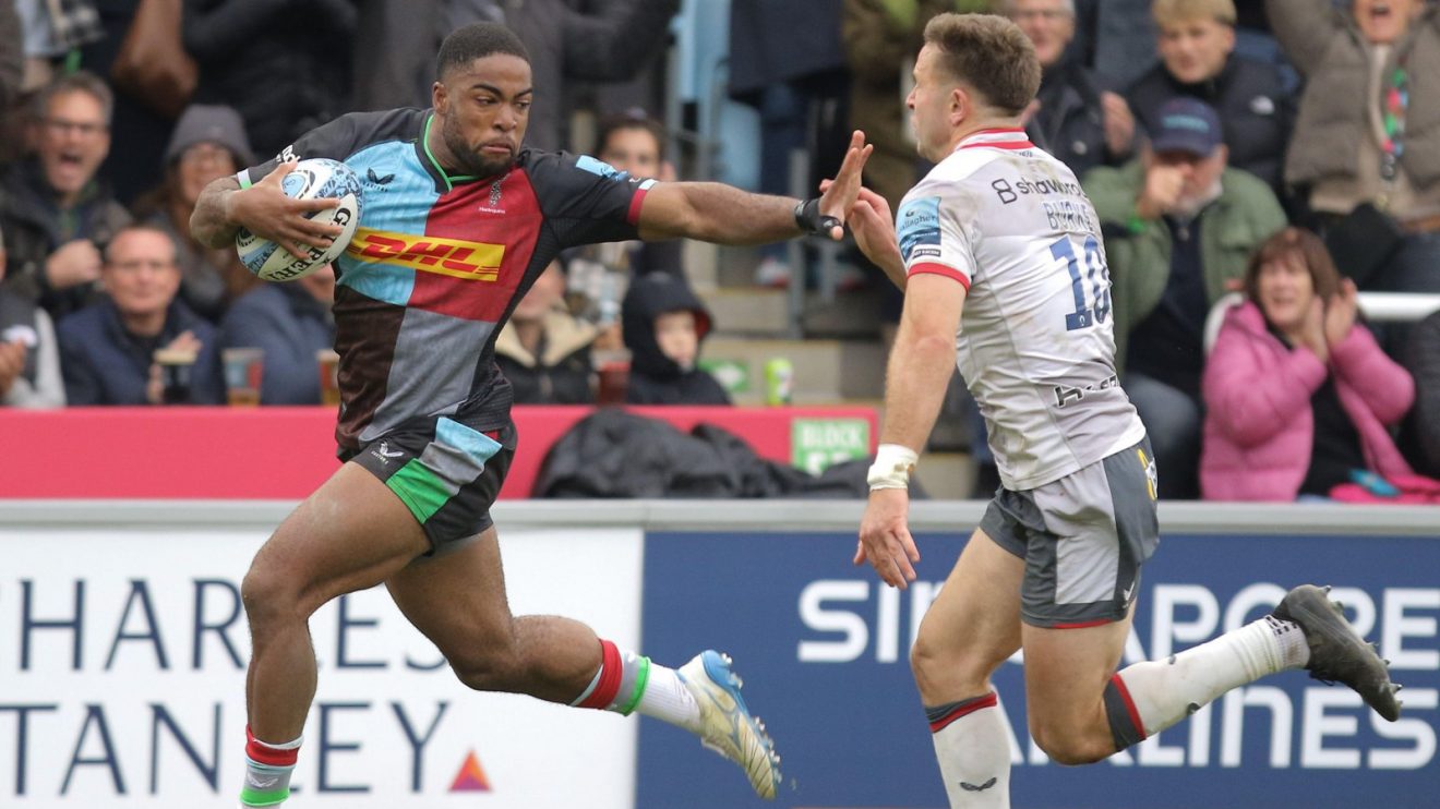Lennox Anyanwu Harlequins v Saracens Premiership 2024 - Alamy