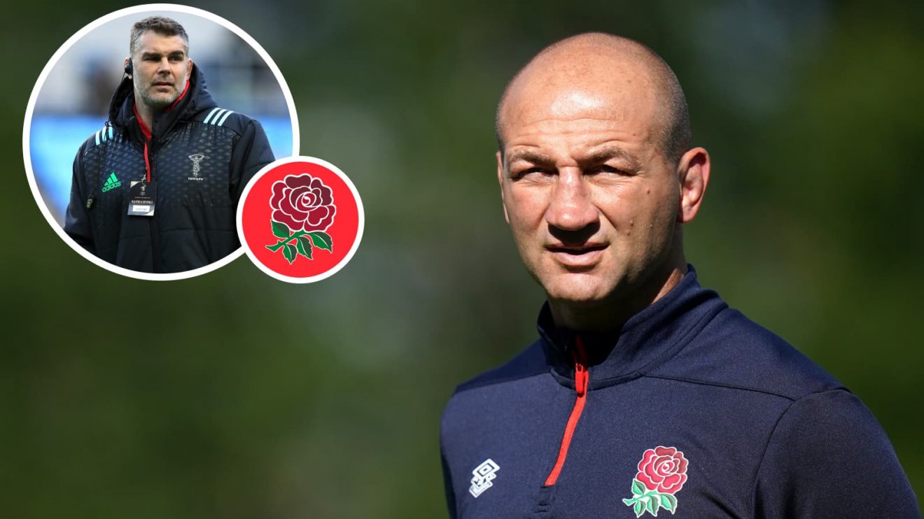 England head coach Steve Borthwick and an insert of Nick Easter.
