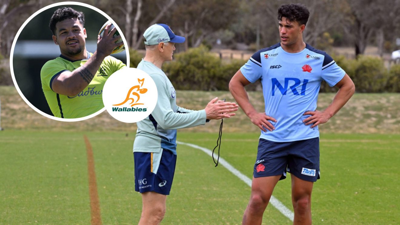 Hunter Paisami Joe Schmidt and Joseph Suaalii image