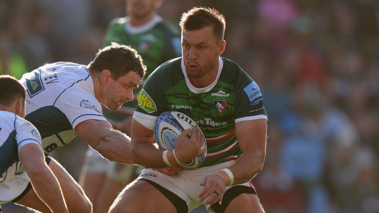 Handre Pollard in action for Leicester Tigers.