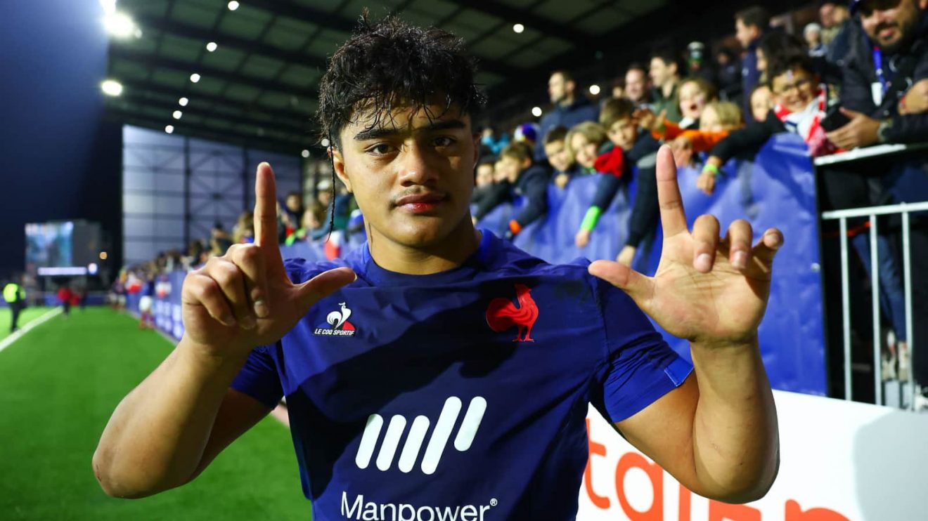 Patrick Tuifua in action for France U20 in 2024.
