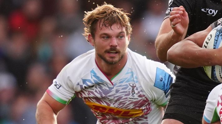 Harlequins back-row Will Evans in action.