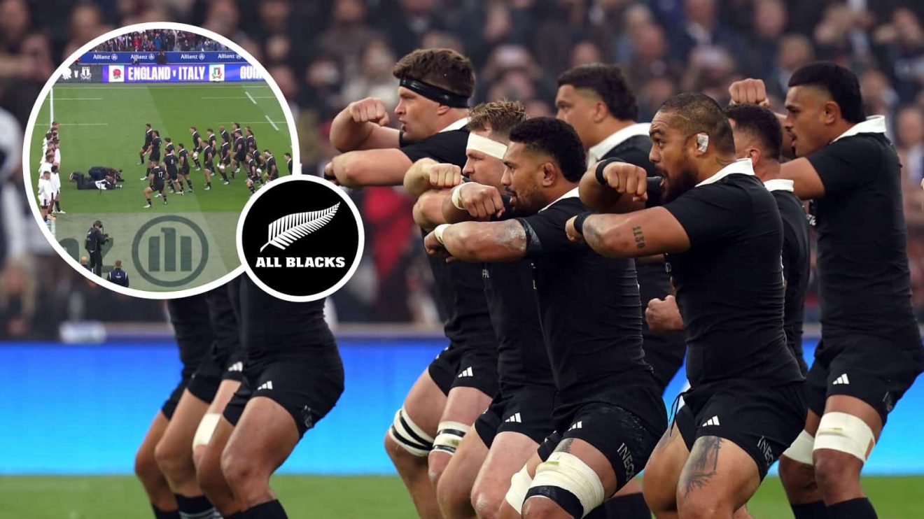 All Blacks Haka v England at Twickenham during the Autumn Nations Series in 2024