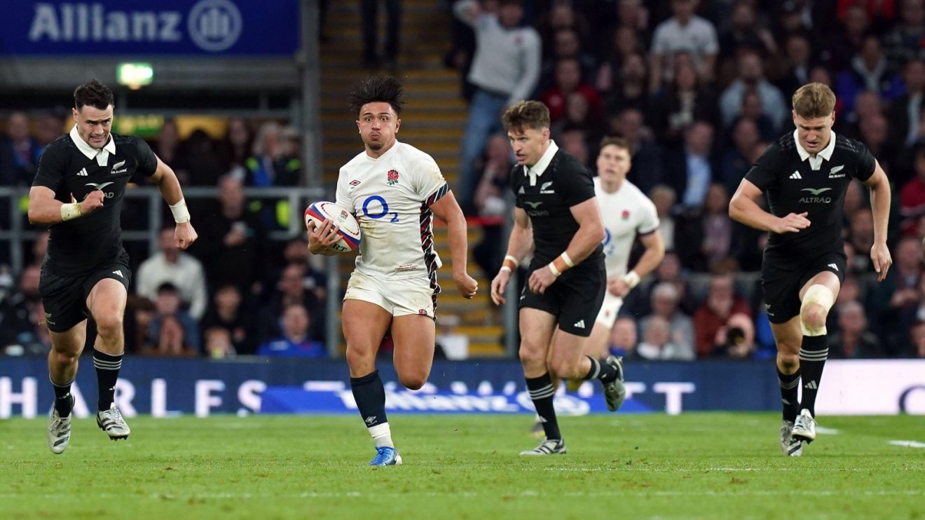England's Marcus Smith on a break against New Zealand.
